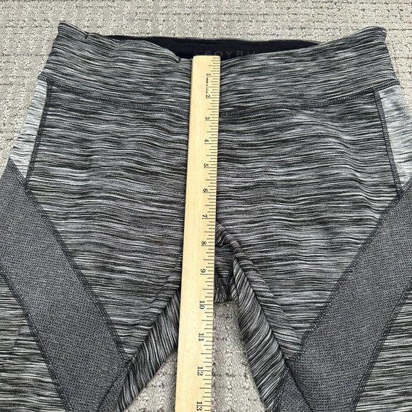 SOYBU Leggings Womens Crop Pull On Hidden Pocket Stripe Gray M - Picture 6 of 9